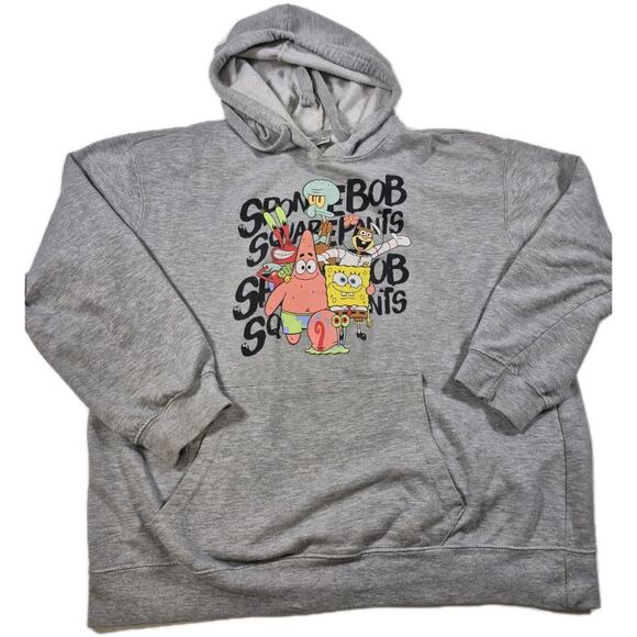 SpongeBob SquarePants Gray Hoodie Sweatshirt Women’s Size XXL - Picture 1 of 7